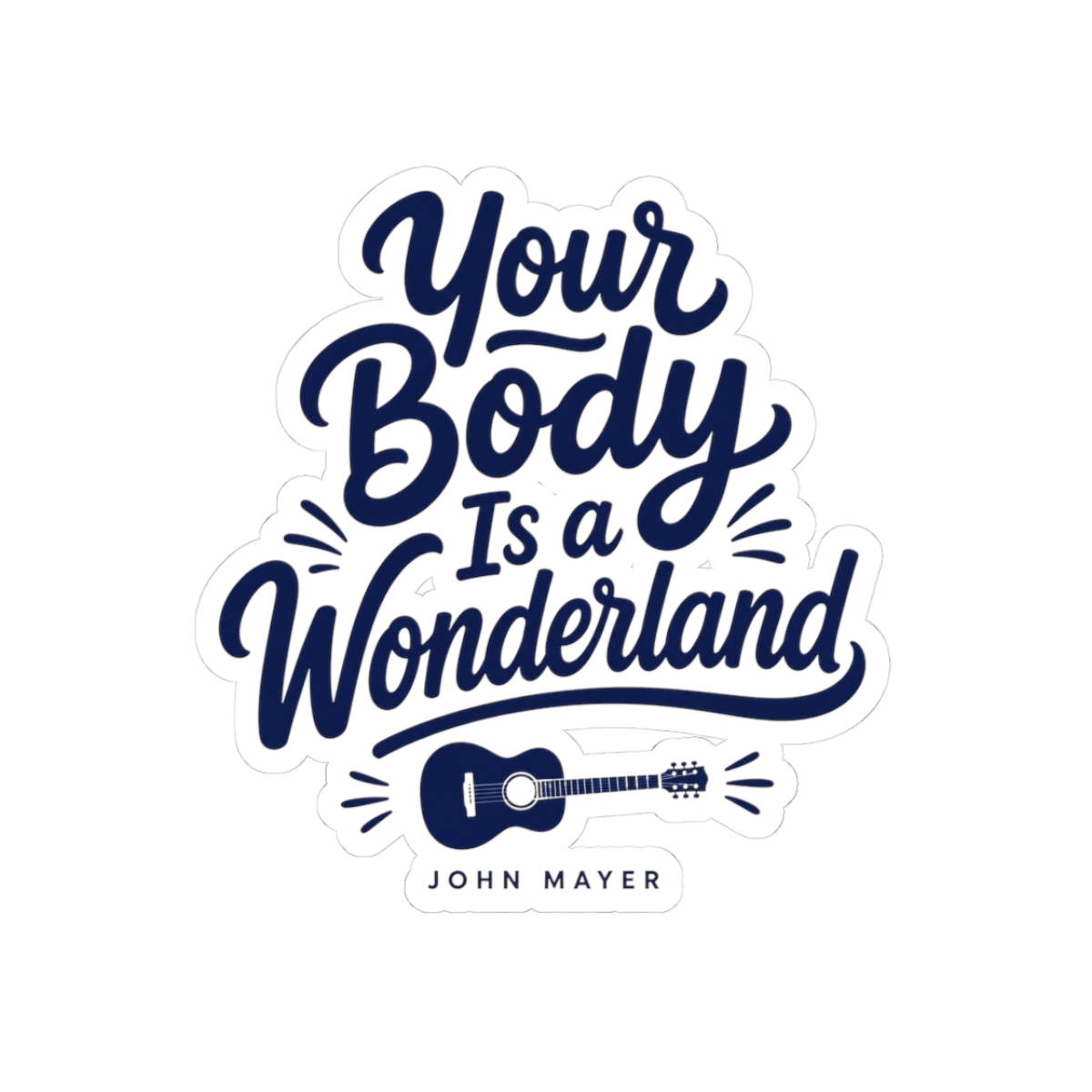 John Mayer "Your Body Is a Wonderland" Sticker - alternate angle 1, merchandise