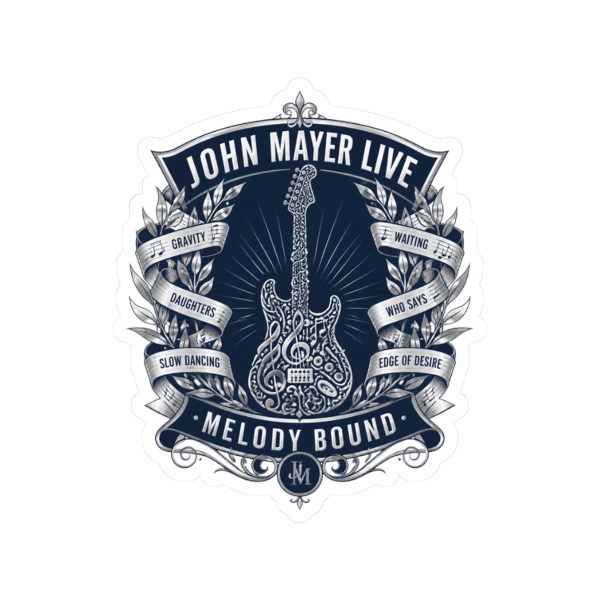 John Mayer Song Titles Like Sticker - Official Stickers merchandise