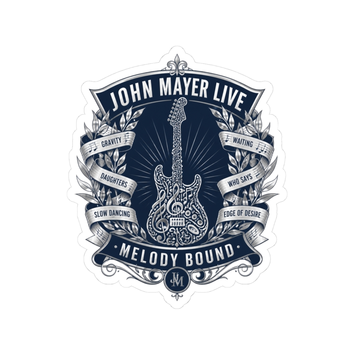 John Mayer Song Titles Like Sticker - alternate angle 1, merchandise