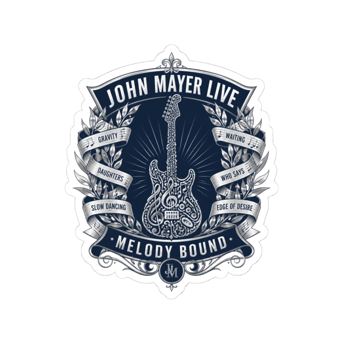 John Mayer Song Titles Like Sticker - alternate angle 2, merchandise